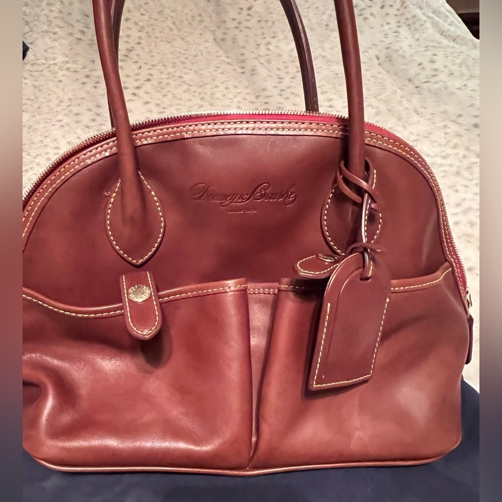 Dooney & Bourke Domes Satchel, rich caramel color